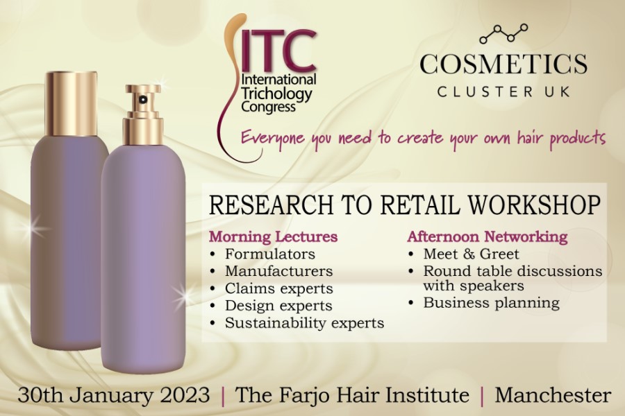 Cosmetics Cluster UK, International Trichology Congress to host hair care workshop