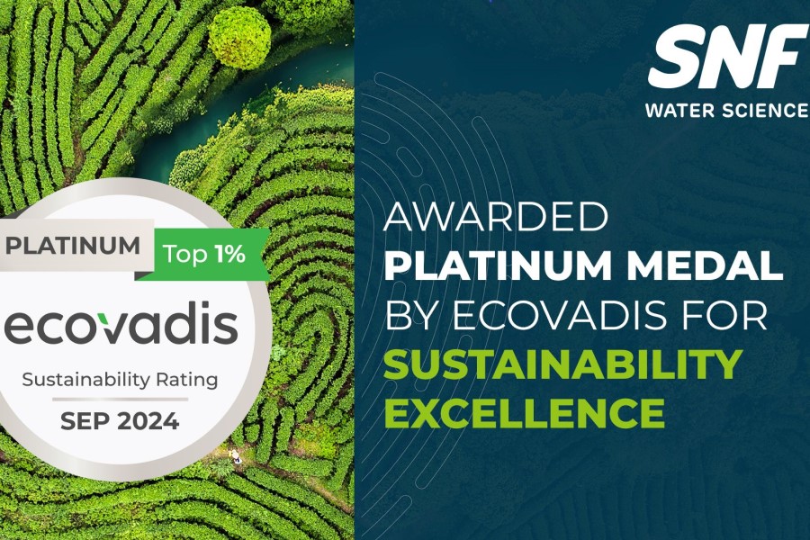SNF joins Ecovadis platinum medal club
